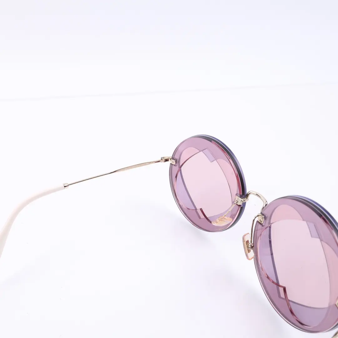 Miu Miu Reveal Pink Metal Sunglasses