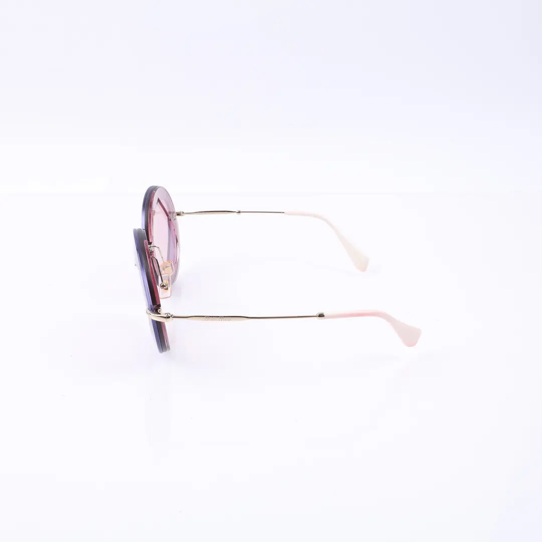 Miu Miu Reveal Pink Metal Sunglasses