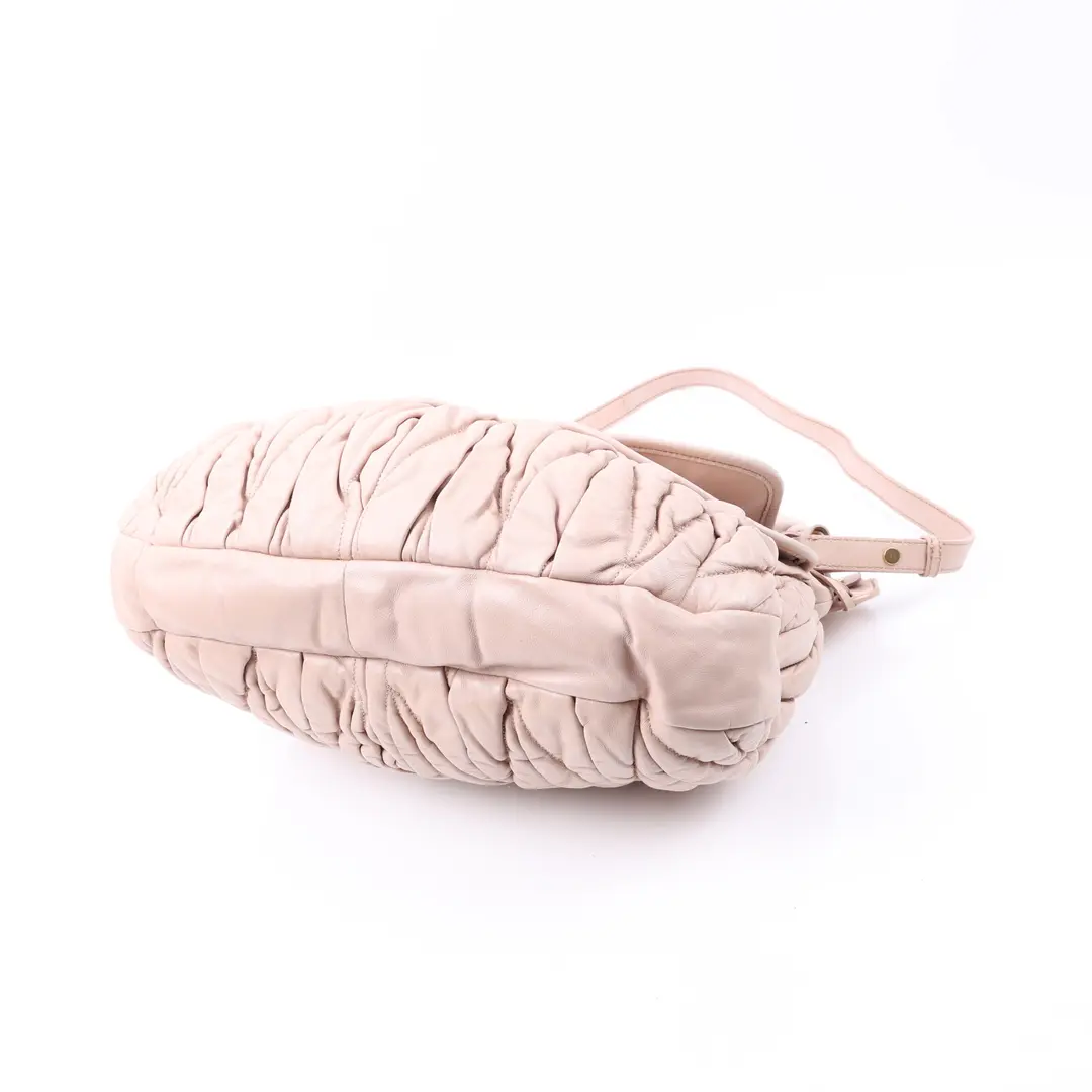Miu Miu Coffer Pink Matelasse Leather Shoulder Bag