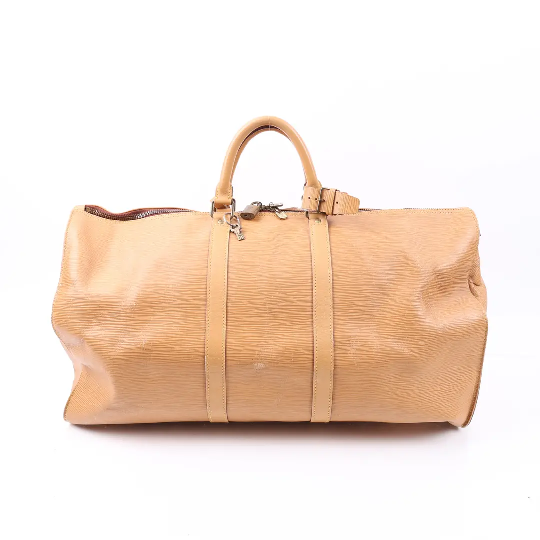 Louis Vuitton Keepall Beige Epi Leather Travel Bag