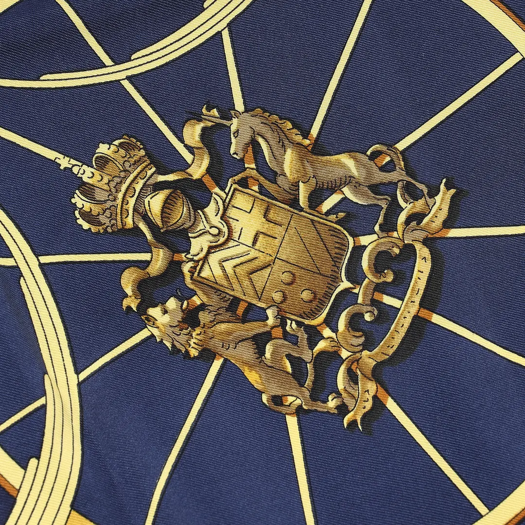 Hermes Springs Blue Silk Scarf