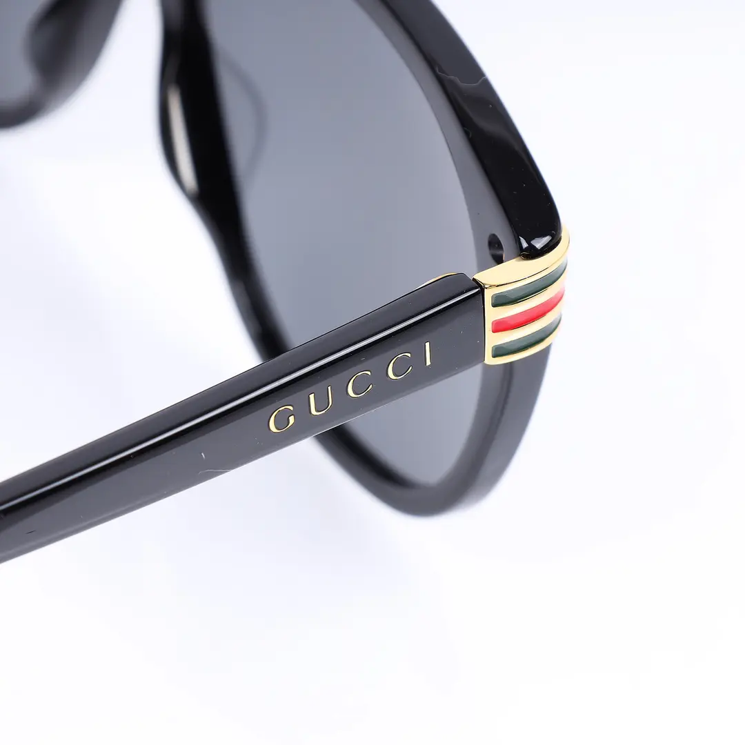 Gucci GG0525S Aviator Black Acetate 60 Sunglasses