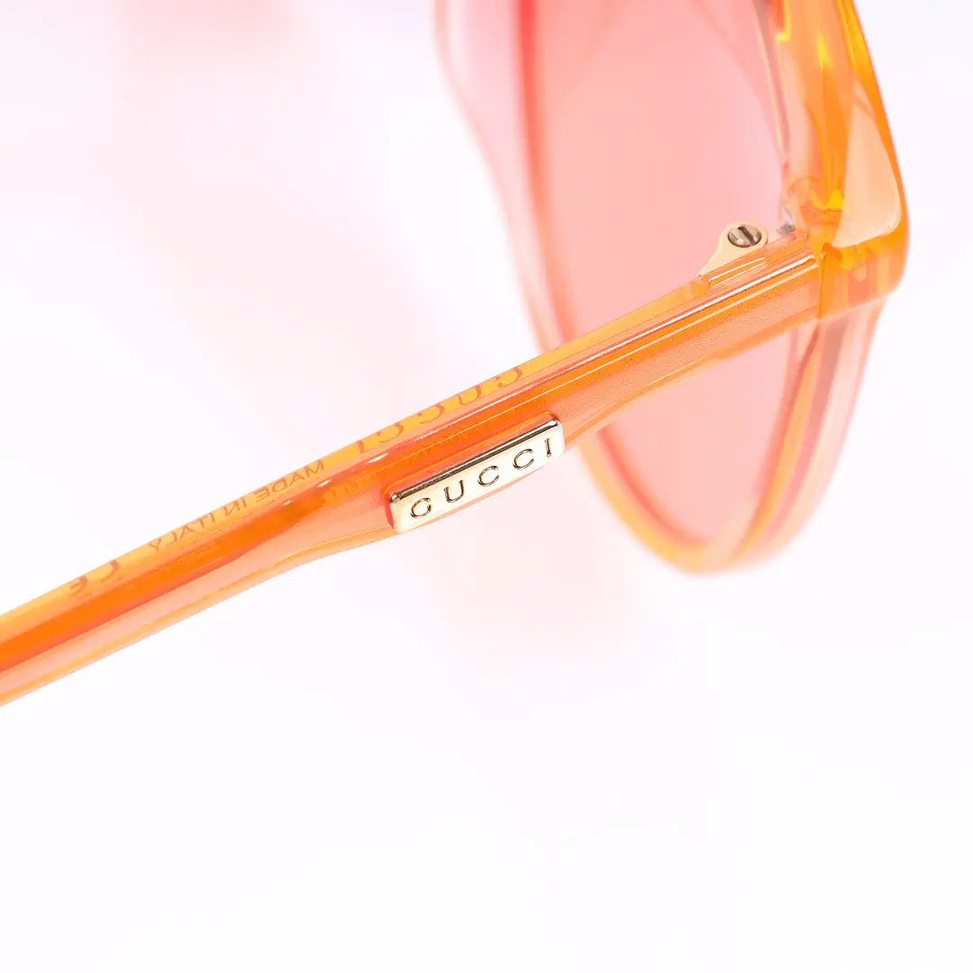 Gucci GG0257S Orange Acetate Sunglasses
