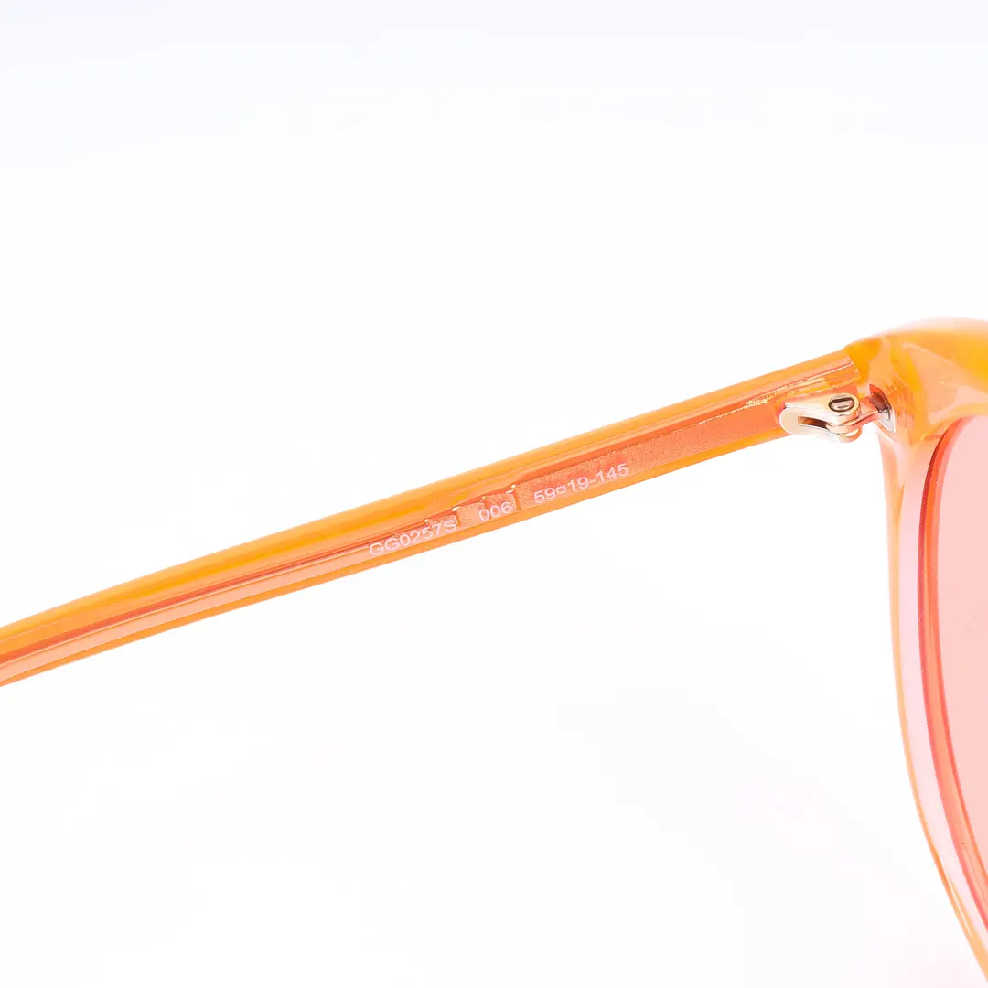 Gucci GG0257S Orange Acetate Sunglasses