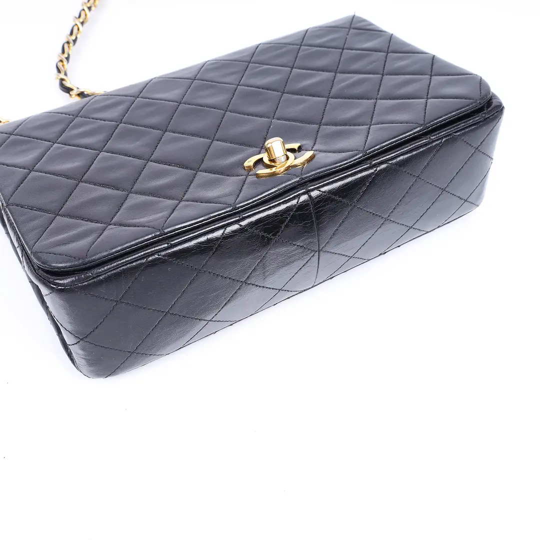 Chanel Classic Flap Black Lambskin Shoulder Bag