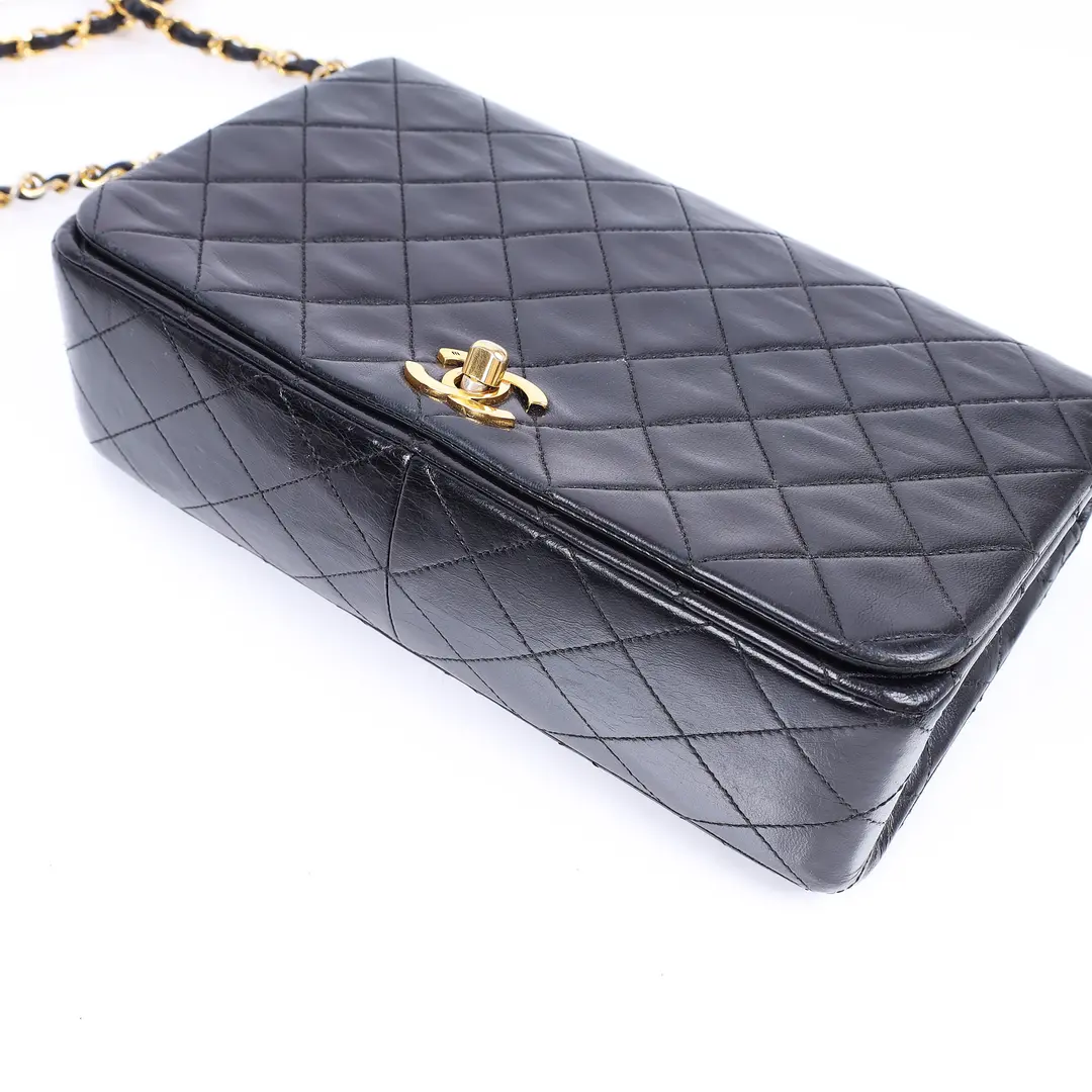 Chanel Classic Flap Black Lambskin Shoulder Bag