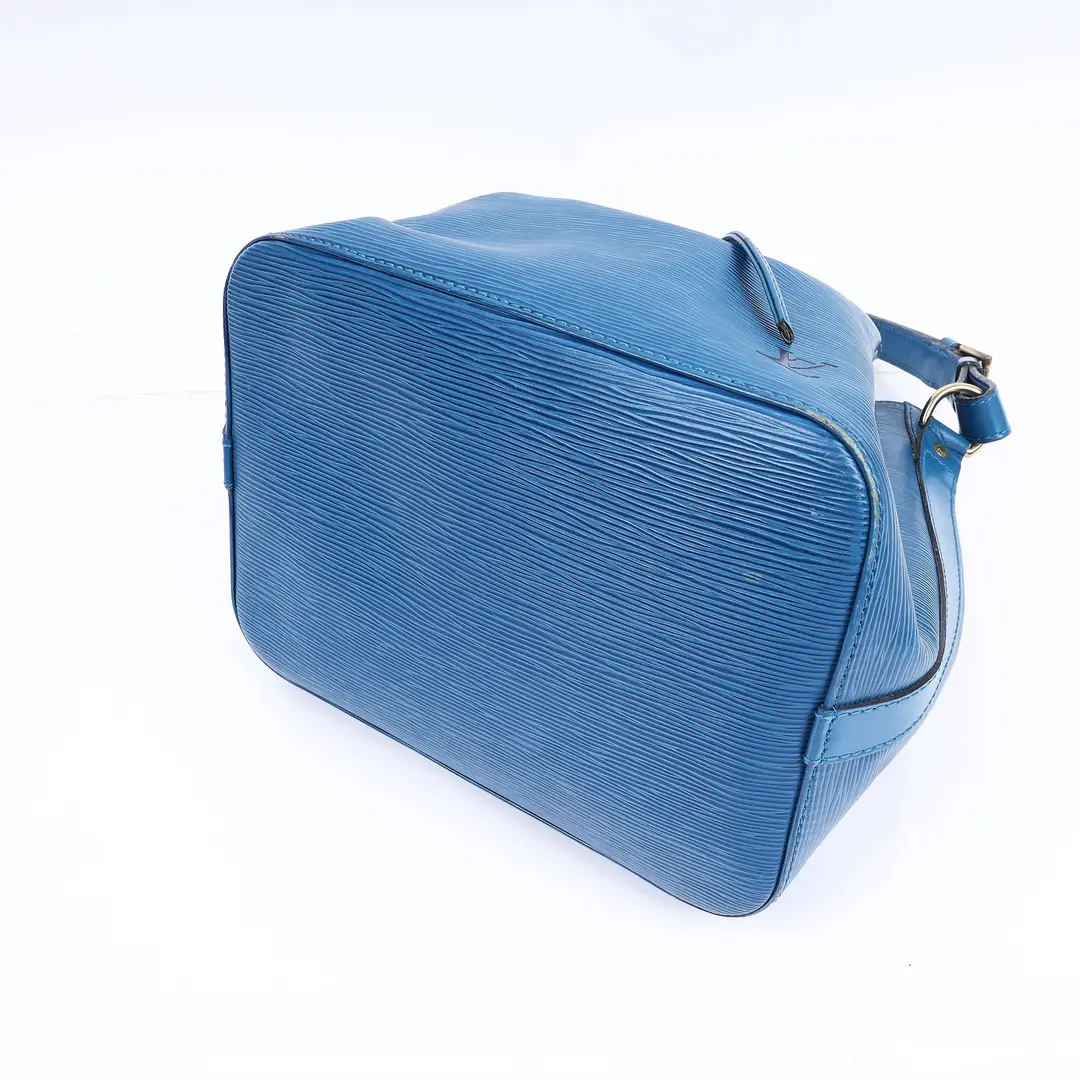 Louis Vuitton Petit Noe Blue Epi Leather Bucket Bag