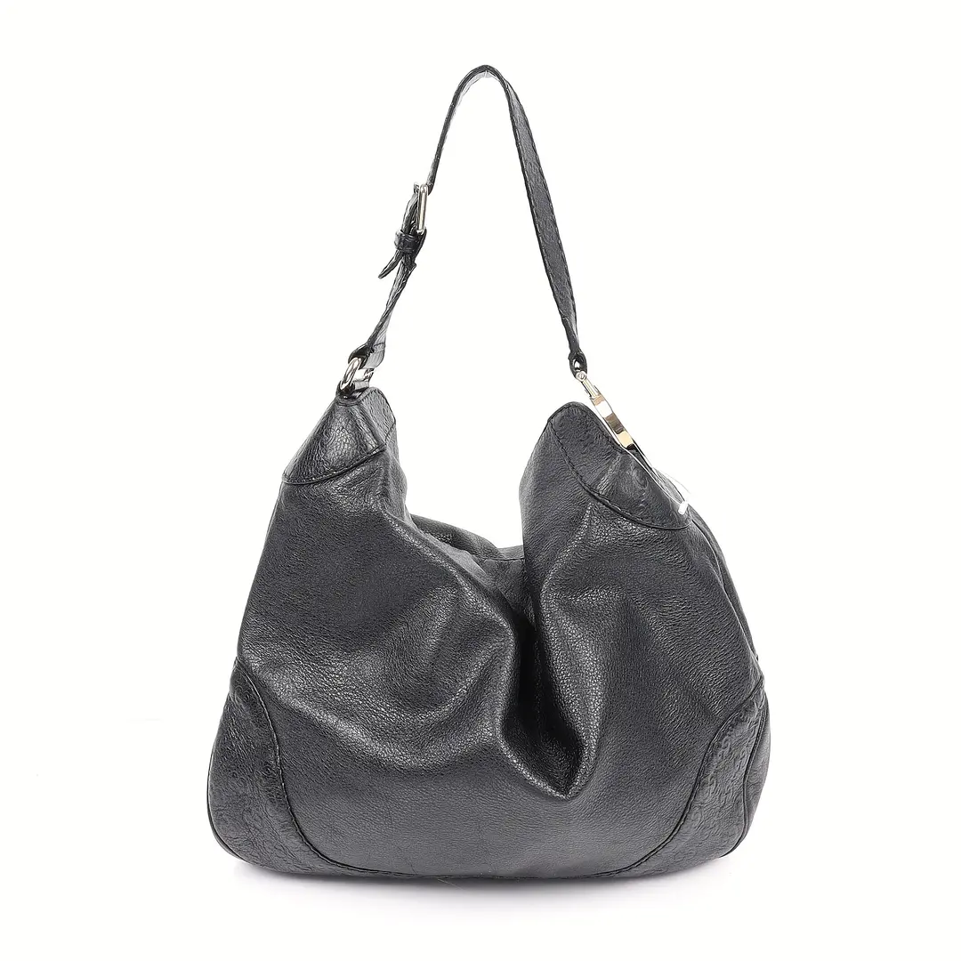 Gucci Charlotte Black Leather Hobo Bag