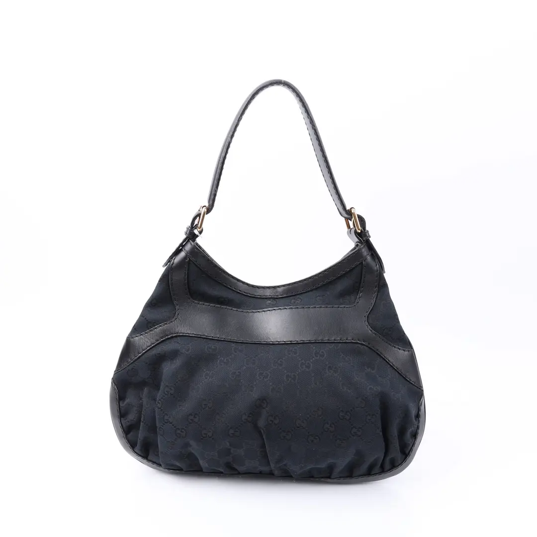 Gucci GG Canvas Bow Black Canvas Shoulder Bag