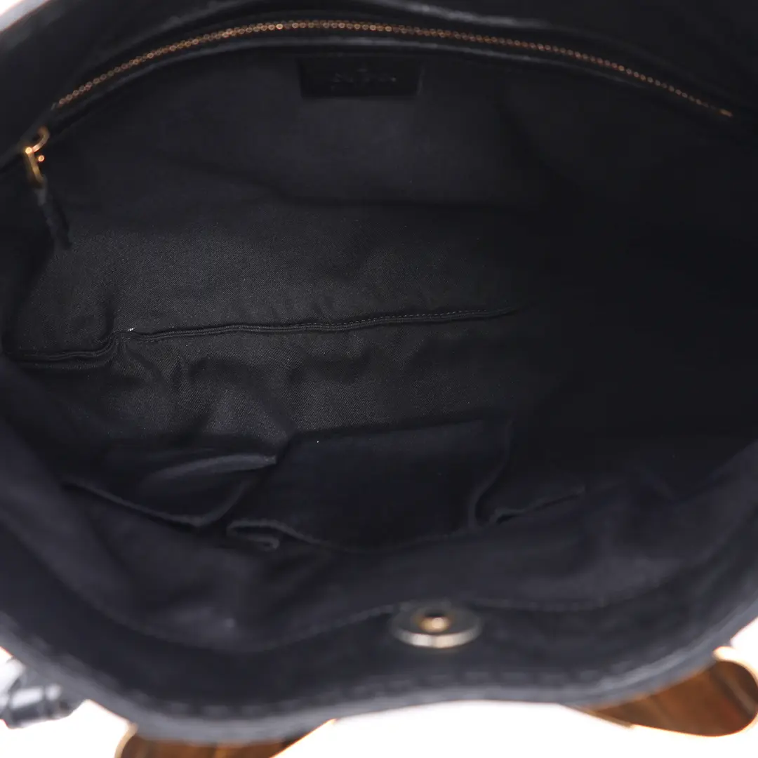 Gucci GG Canvas Bow Black Canvas Shoulder Bag