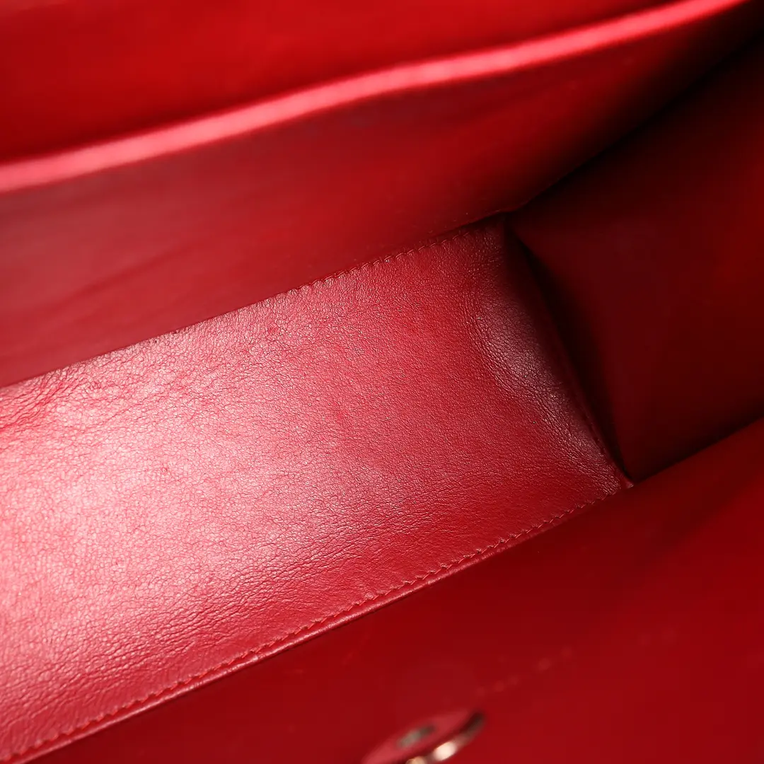 Chanel Kelly Red Caviar Top Handle Bag