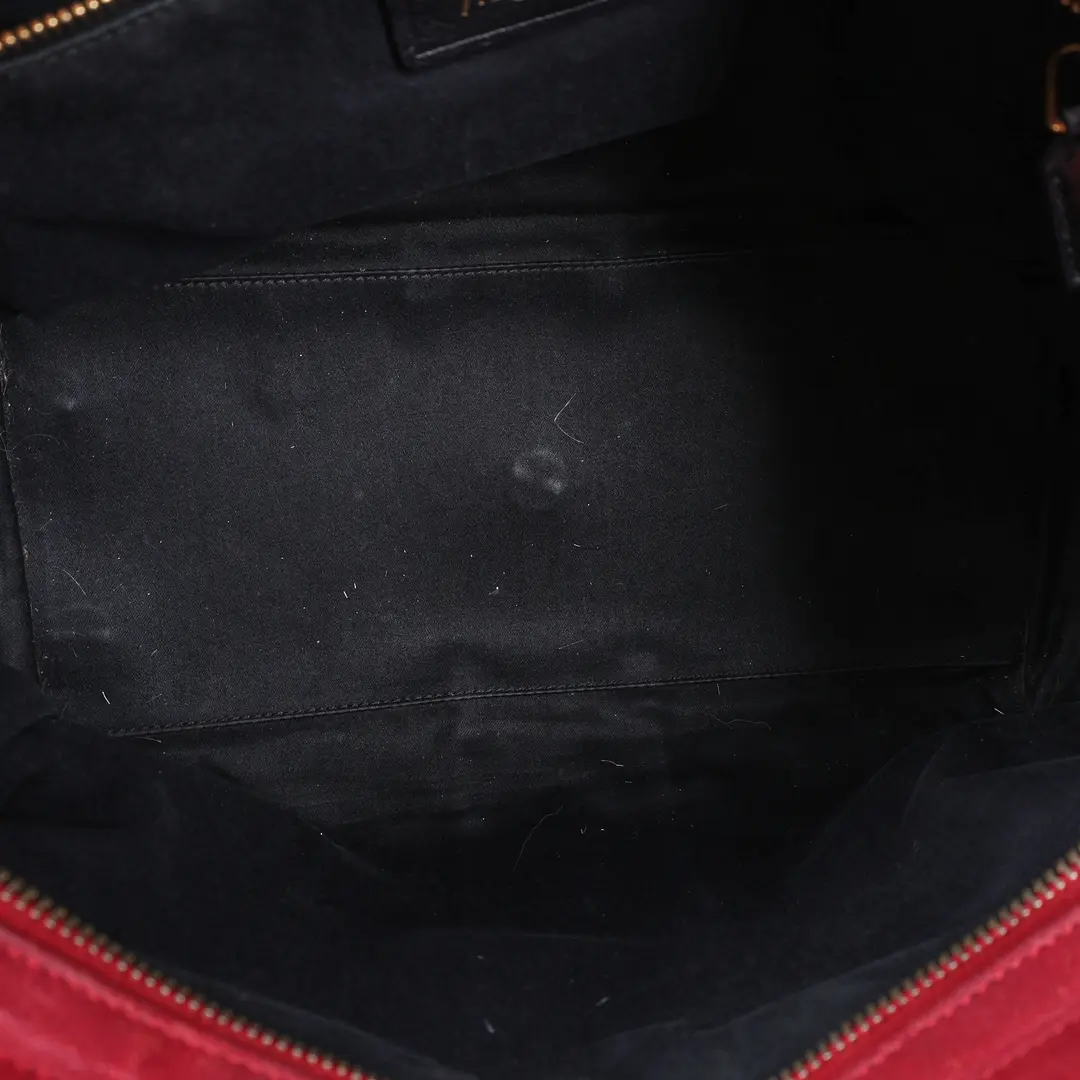 Saint Laurent Cabas Chyc Red Leather Handbag