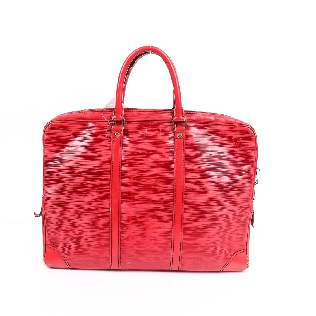 Louis Vuitton Porte-Documents Voyage Red Epi Briefcase