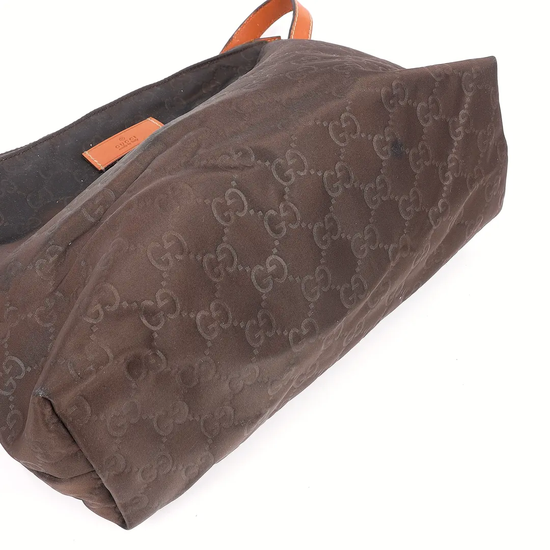Gucci GG Nylon Brown Nylon Shoulder Bag
