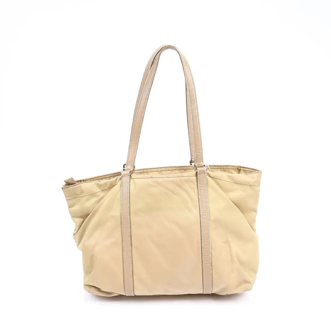 Prada Tessuto Beige Nylon Tote Bag