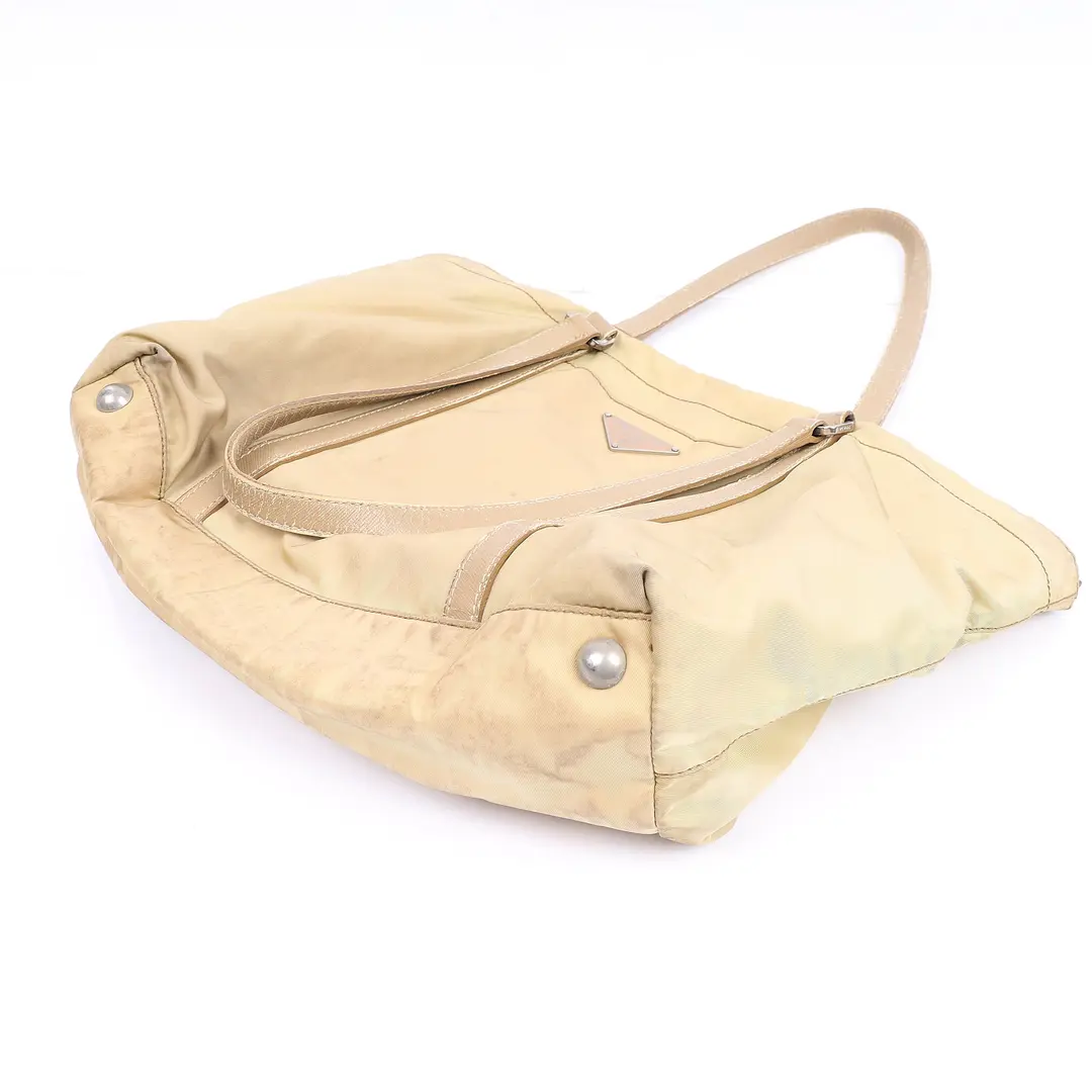 Prada Tessuto Beige Nylon Tote Bag