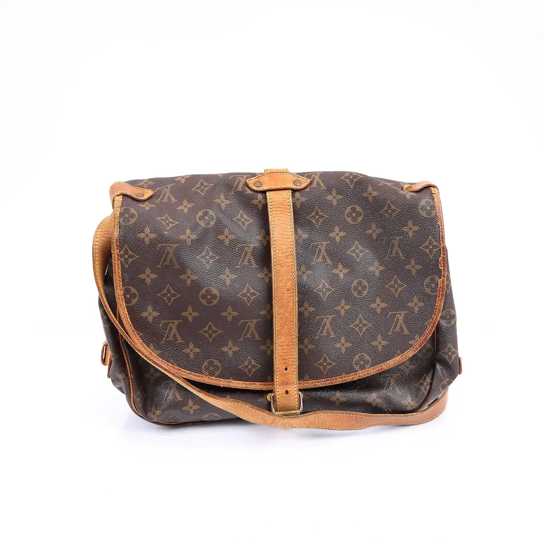Louis Vuitton Saumur Brown Monogram Canvas Shoulder Bag