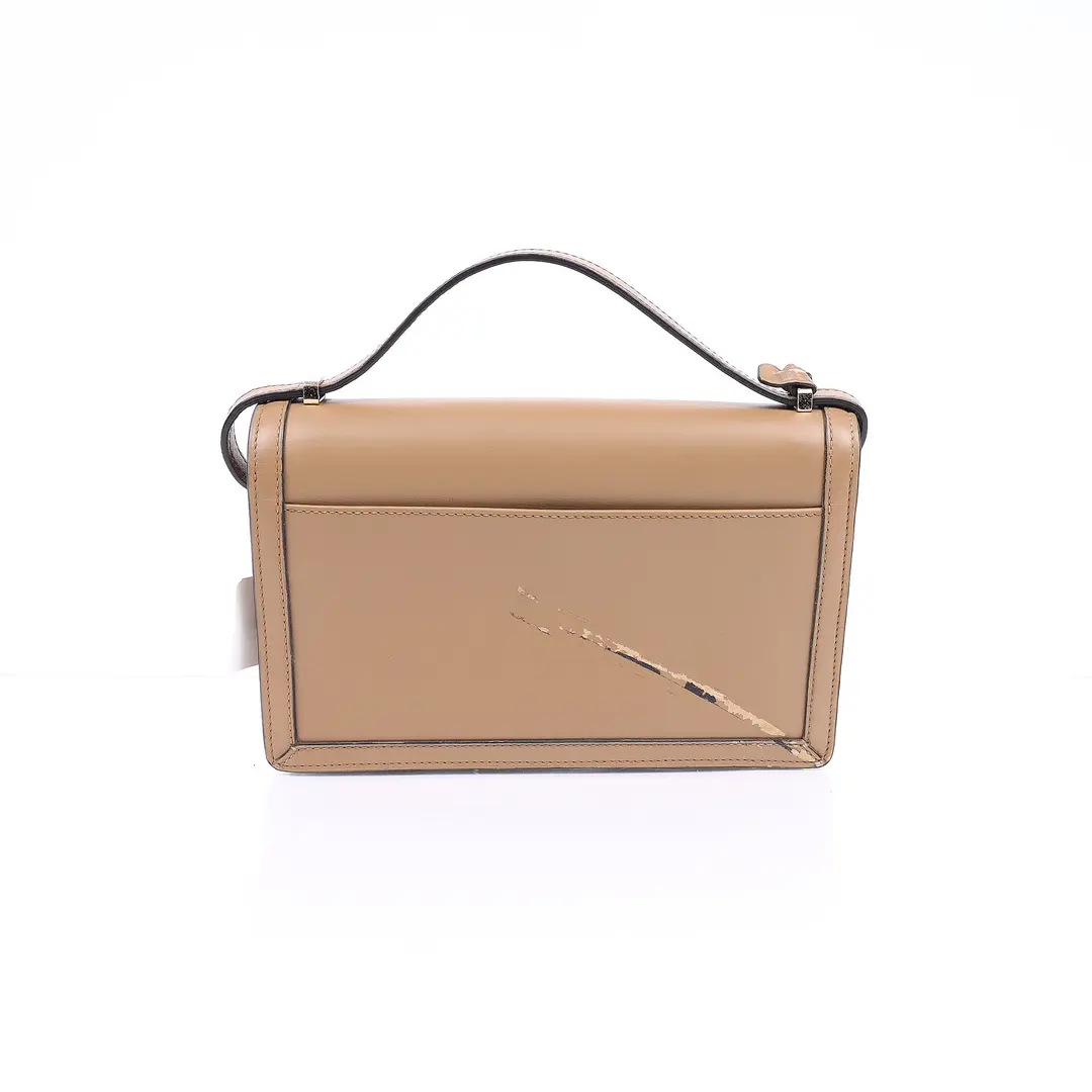 Loewe Barcelona Beige Leather Shoulder Bag