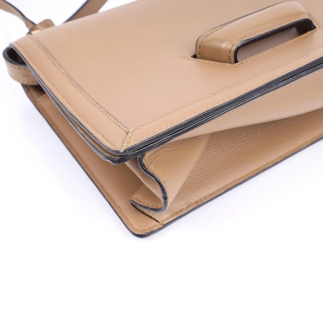 Loewe Barcelona Beige Leather Shoulder Bag
