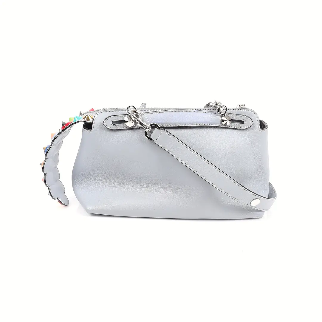 Fendi By The Way Blue Leather Shoulder Bag