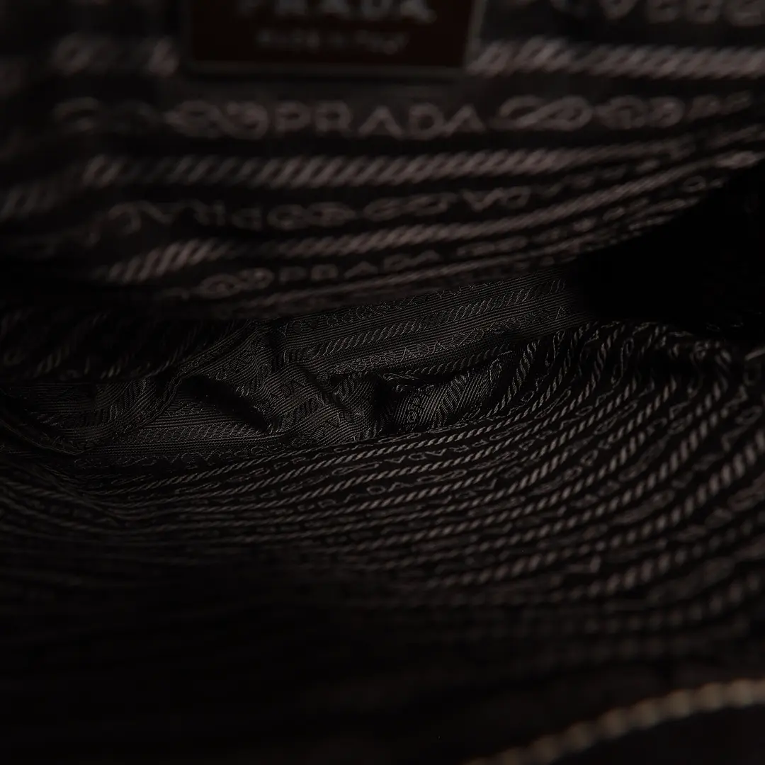 Prada Vitello Phenix Brown Leather Tote Bag