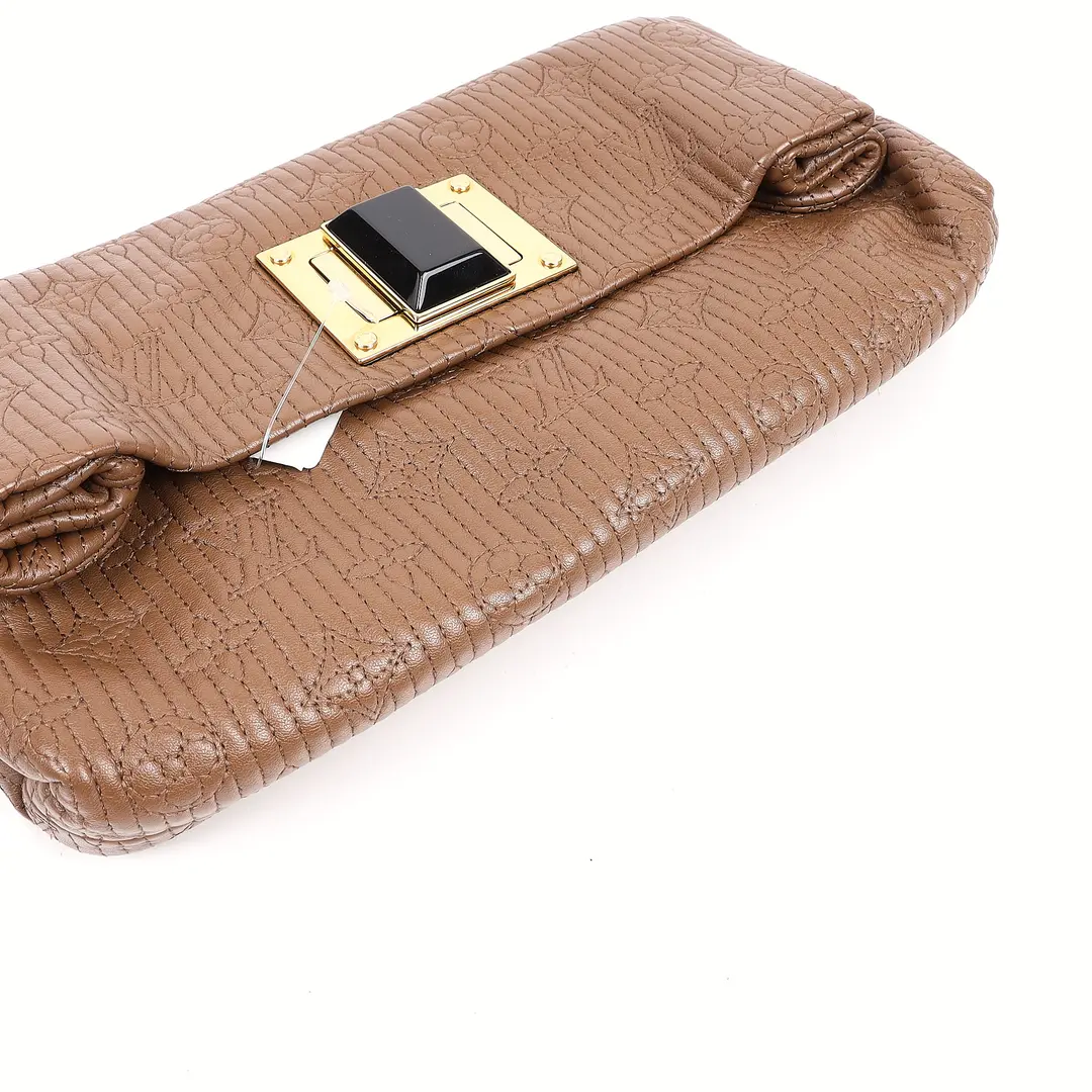 Louis Vuitton Limelight Brown Monogram Quilted Fabric Clutch