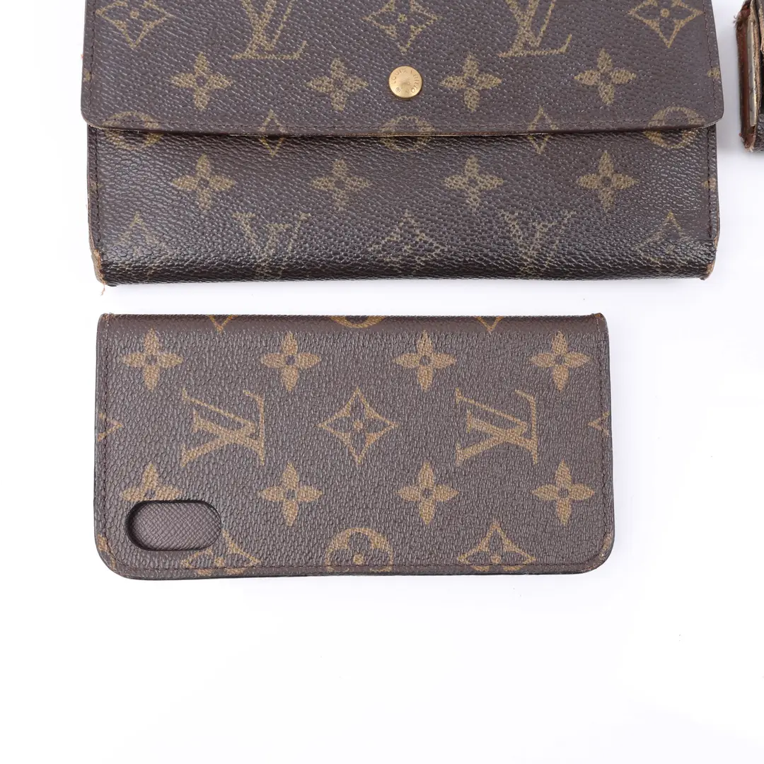 Louis Vuitton Vintage Brown Monogram Canvas Accessory Set