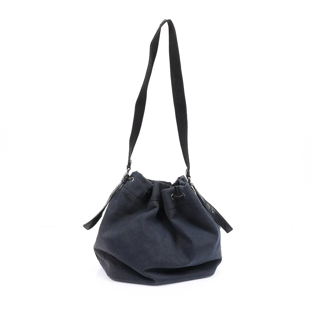 Yves Saint Laurent Kahala Blue Canvas Shoulder Bag
