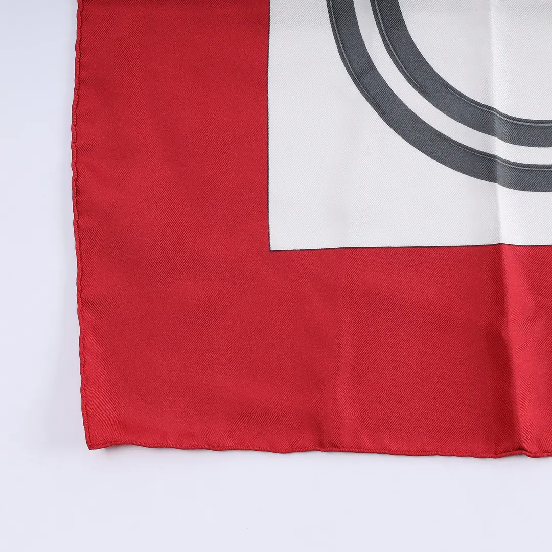 Hermes Brides de Gala Red Silk Scarf