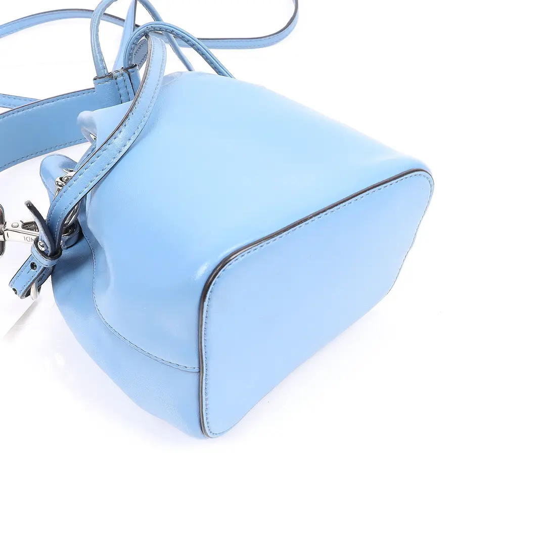 Fendi Mon Tresor Blue Leather Mini Bucket Bag