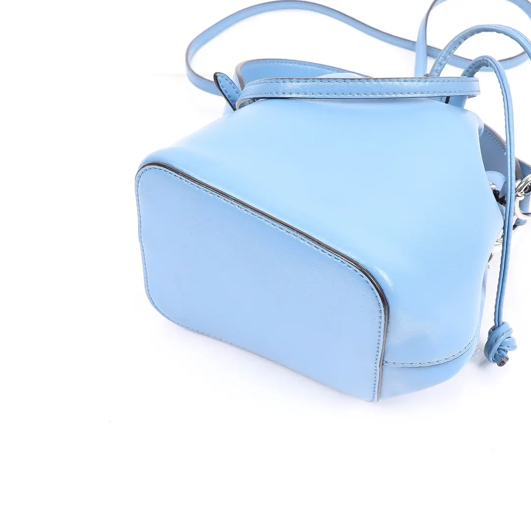 Fendi Mon Tresor Blue Leather Mini Bucket Bag