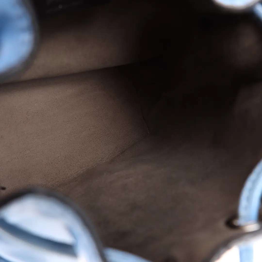 Fendi Mon Tresor Blue Leather Mini Bucket Bag