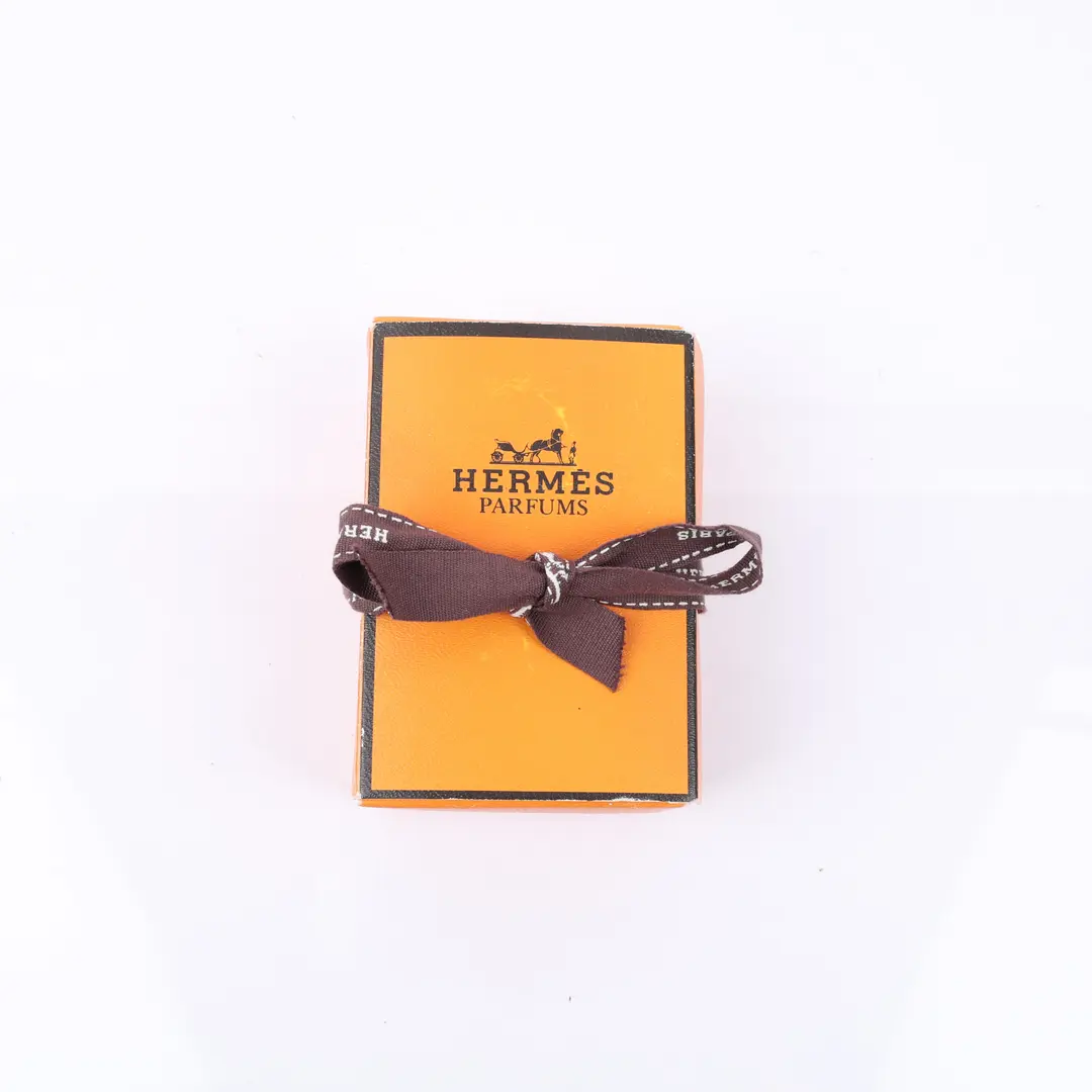 Hermes Caleche and Amazone Orange Glass Miniature Perfume Set