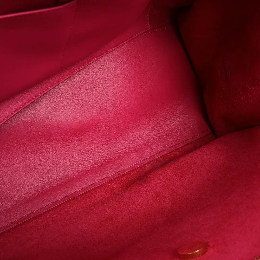 Saint Laurent Cabas Y Pink Leather Handbag