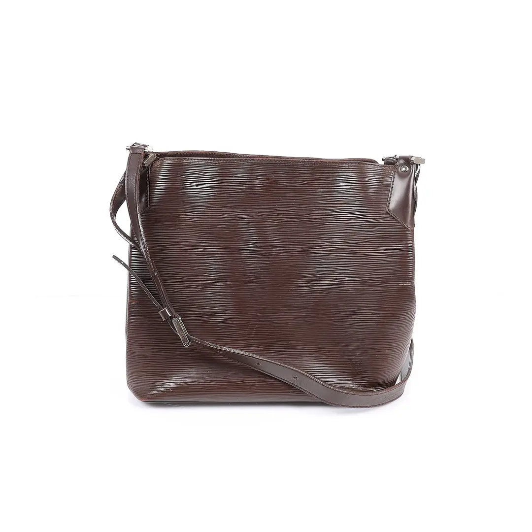 Louis Vuitton Saint Jacques Brown Epi Leather Shoulder Bag