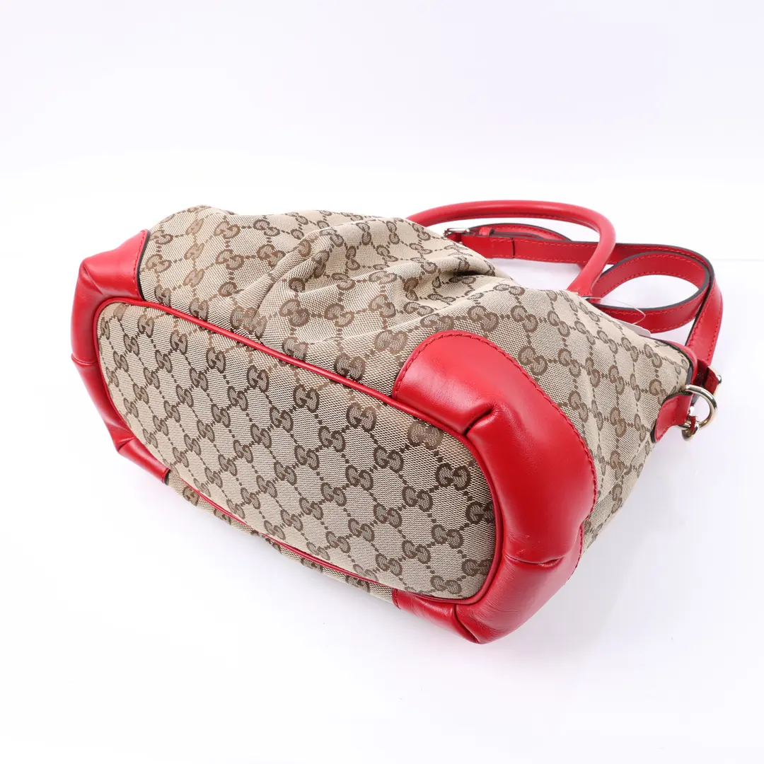 Gucci Sukey Red GG Canvas Shoulder Bag