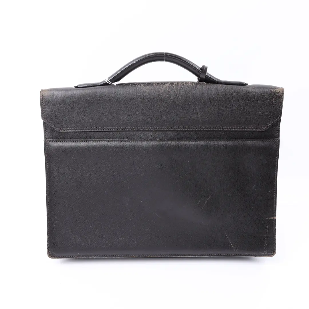 Dunhill Lock Black Leather Briefcase