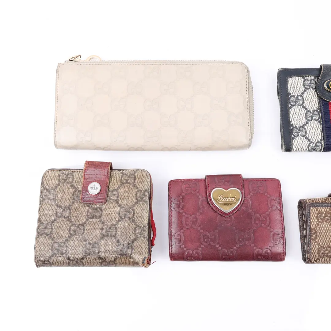 Gucci GG Supreme and Guccissima Multi Leather Wallet Set
