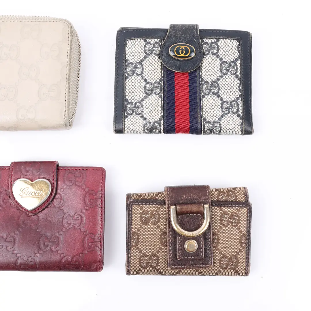Gucci GG Supreme and Guccissima Multi Leather Wallet Set
