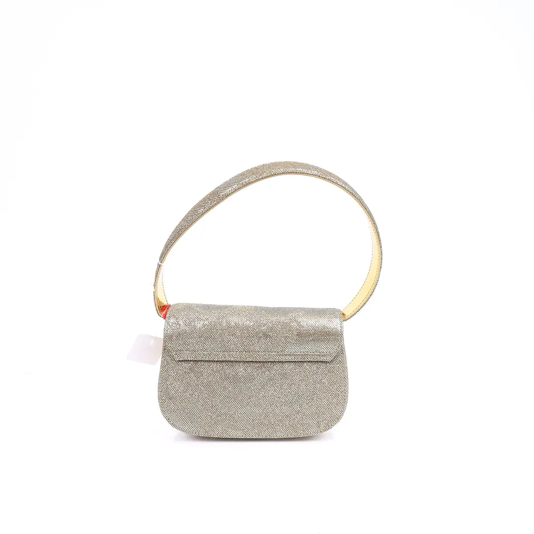 Diesel 1DR Gold Glitter Shoulder Bag