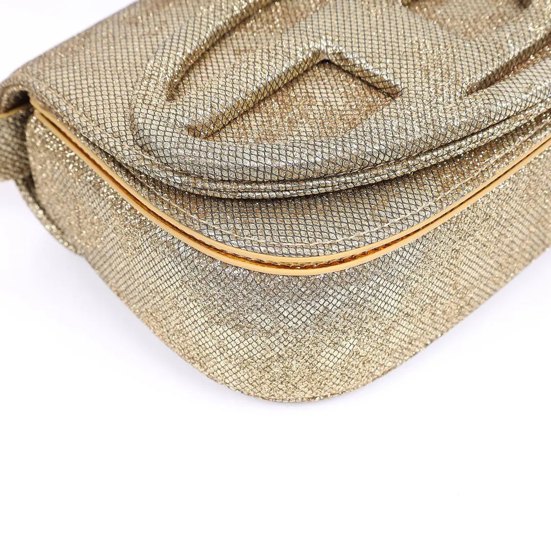 Diesel 1DR Gold Glitter Shoulder Bag