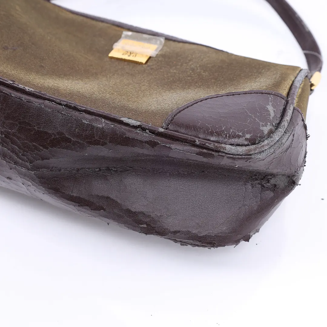MCM Monogram Brown Canvas Pochette Shoulder Bag