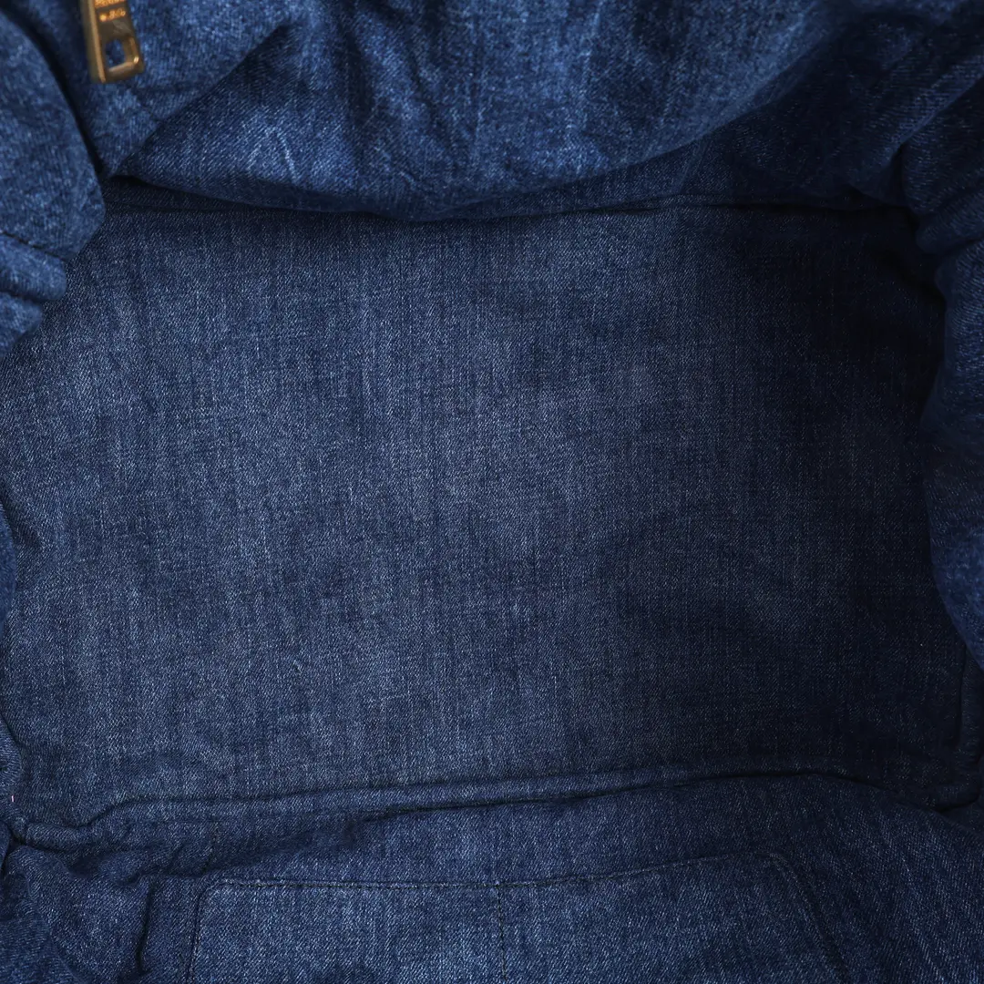 Prada Canapa Blue Denim Tote Bag