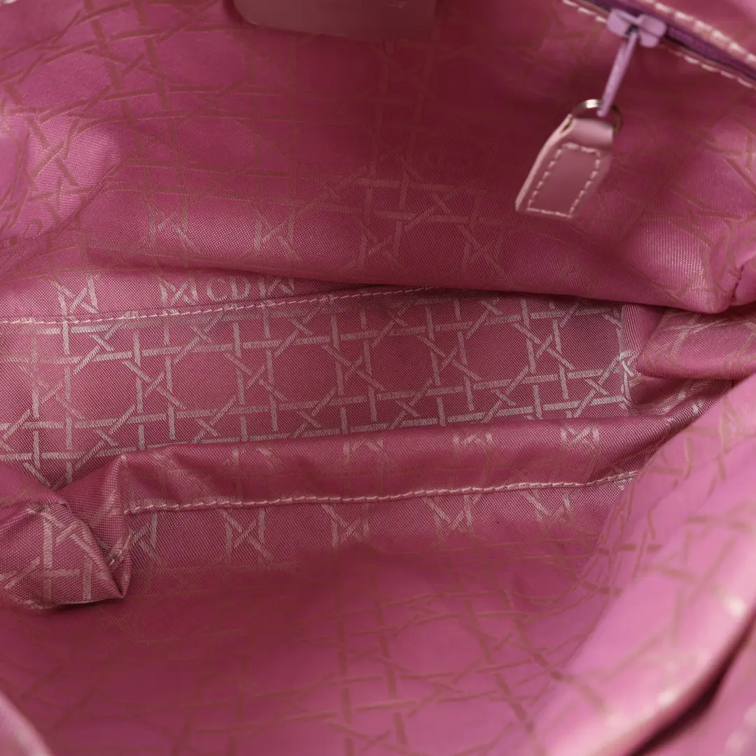 Dior Lady Dior Pink Cannage Nylon Lucite Handbag