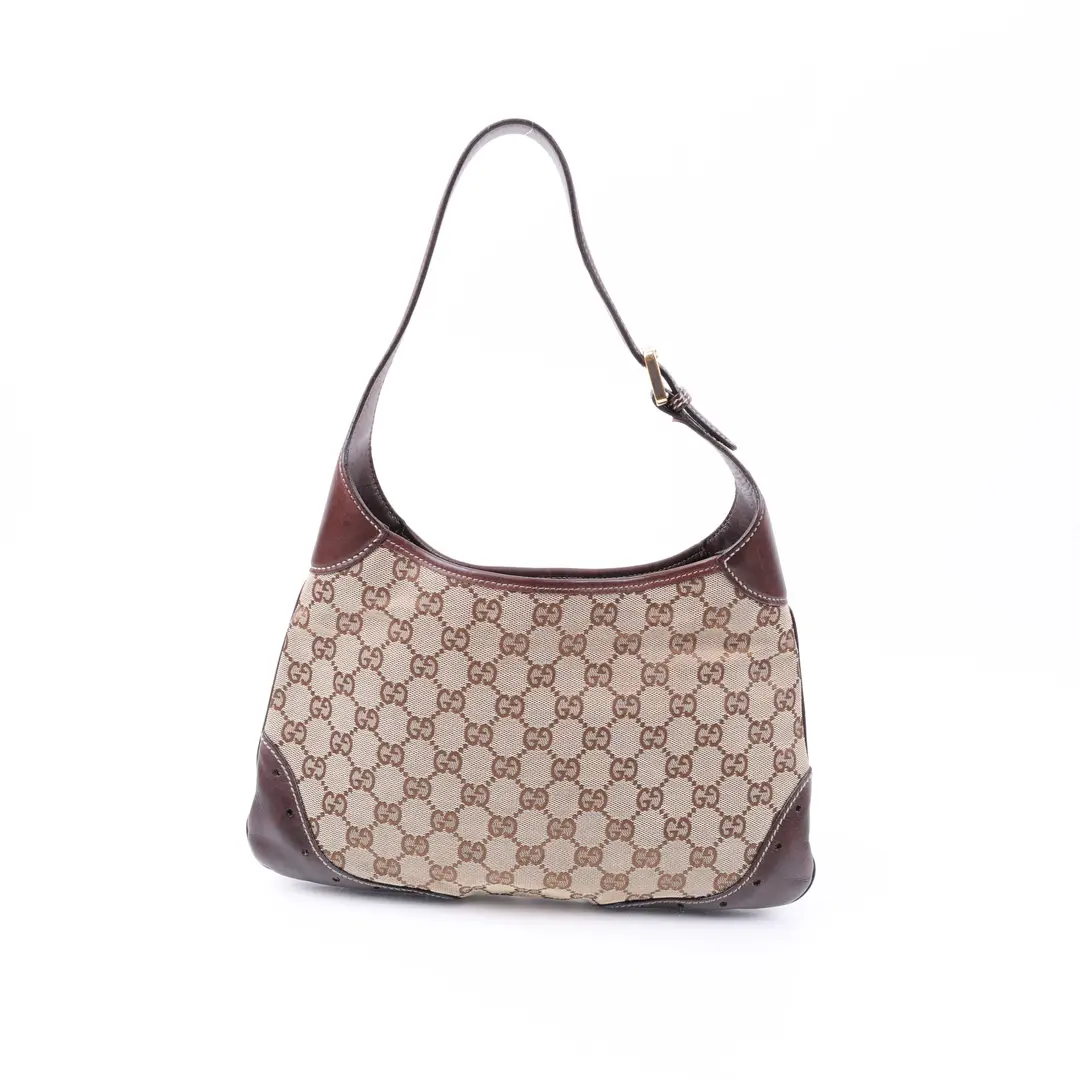 Gucci Horsebit Brown GG Canvas Shoulder Bag