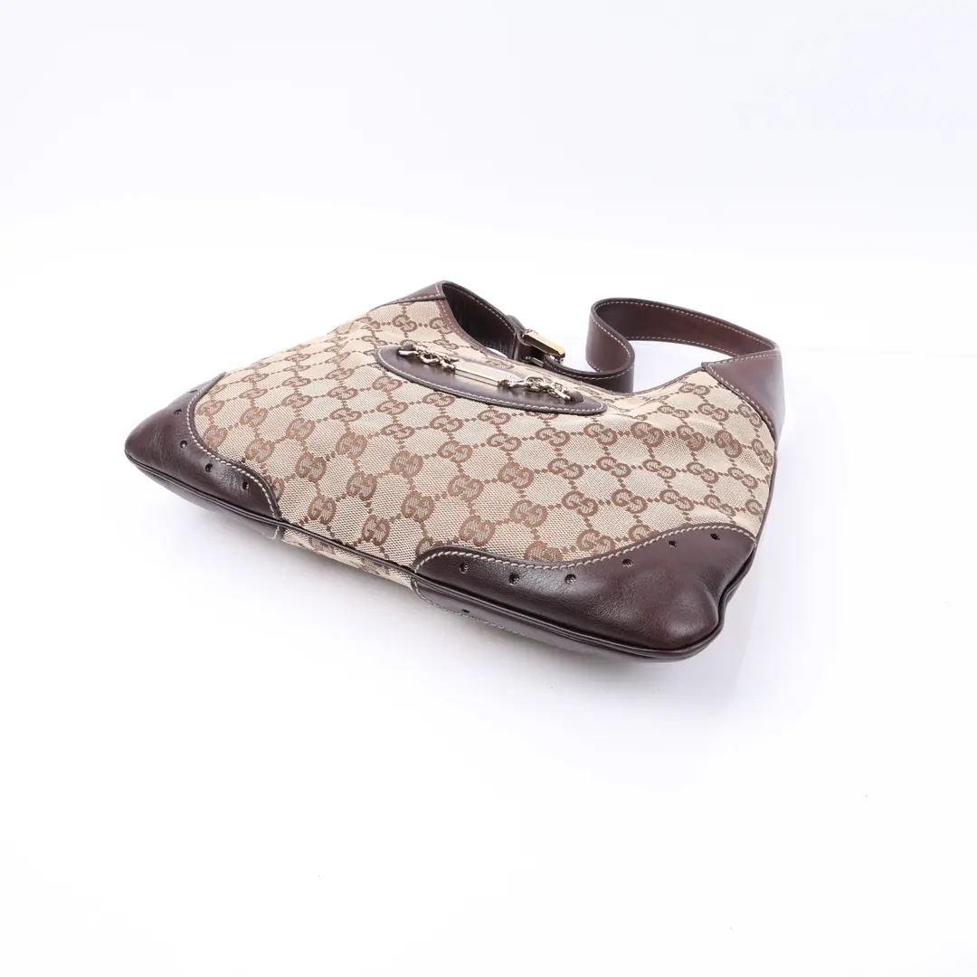 Gucci Horsebit Brown GG Canvas Shoulder Bag