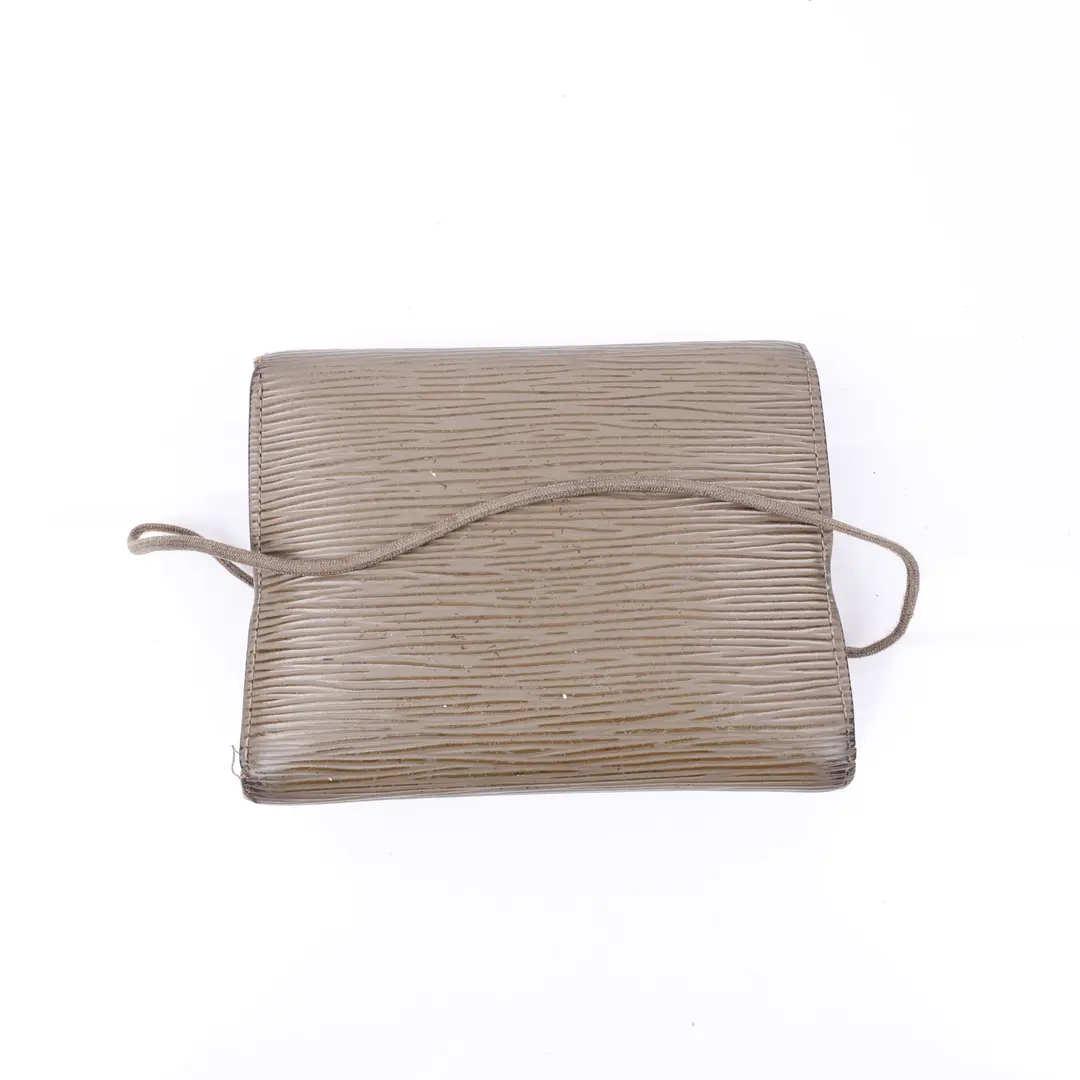 Louis Vuitton Elastic Gray Epi Leather Wallet