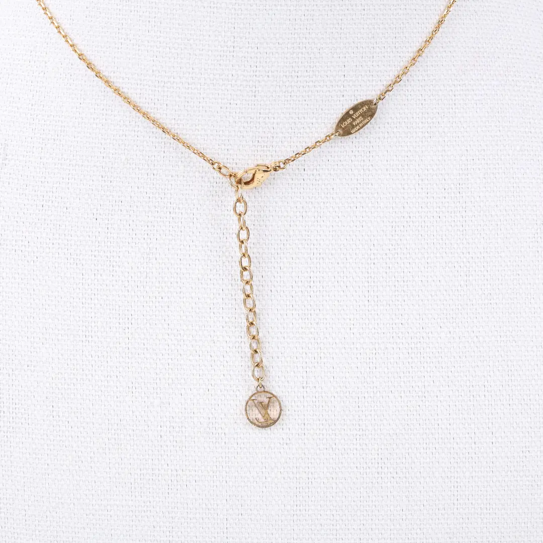 Louis Vuitton Heart Wings Gold Metal Necklace
