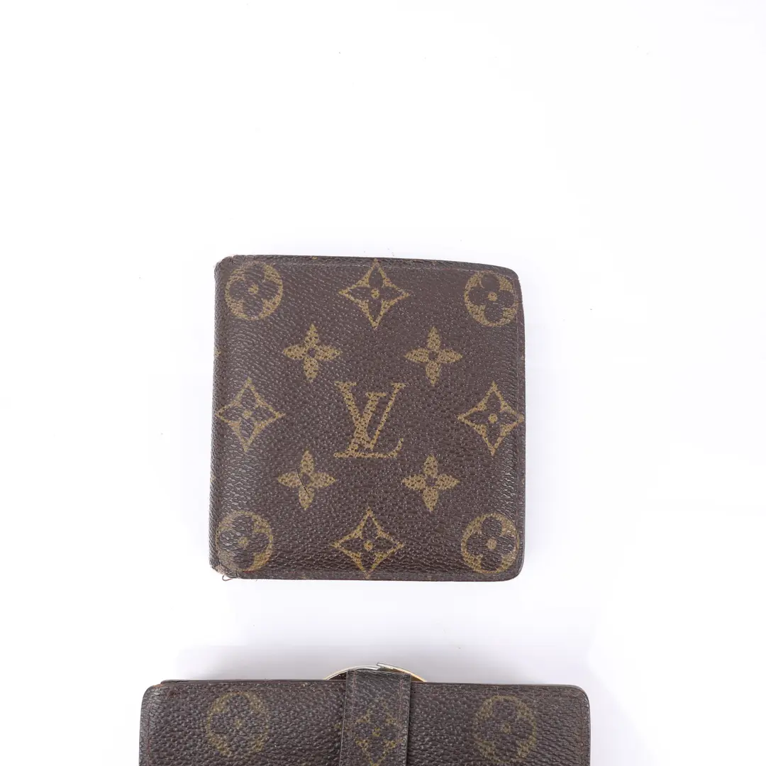Louis Vuitton Monogram Brown Canvas Wallet Set
