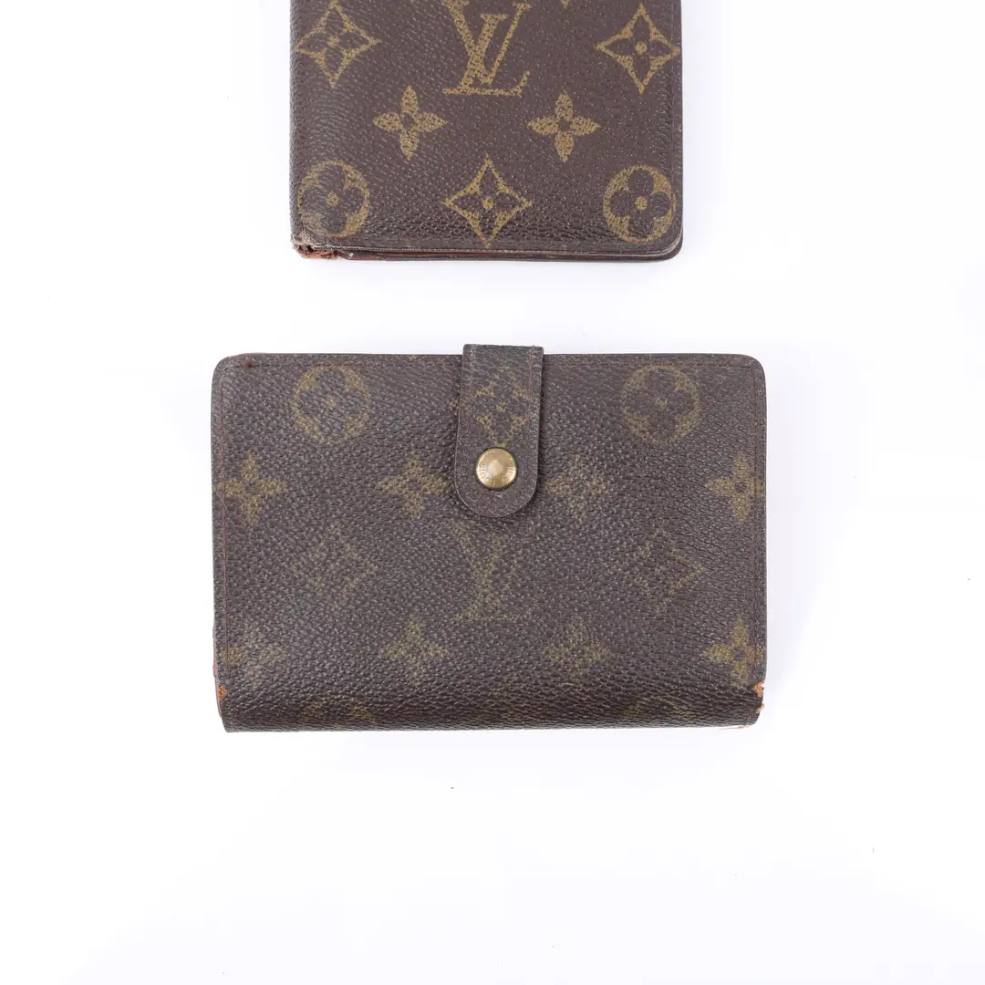 Louis Vuitton Monogram Brown Canvas Wallet Set
